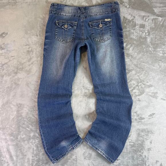 Angels Denim - Y2K Angels Low Rise Bootcut Denim Jeans Women’s 17 Blue Distressed
